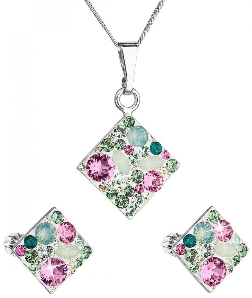 Souprava Swarovski element kosočtverec 39126.3 Chrysolit