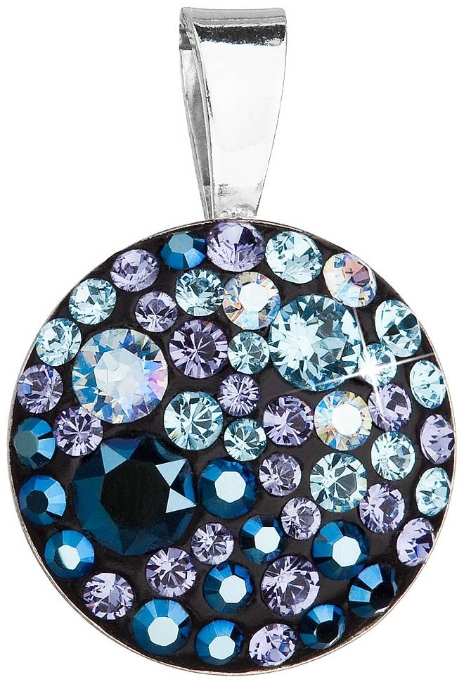 Stříbrný přívěsek s krystaly Swarovski 34225.3 Blue