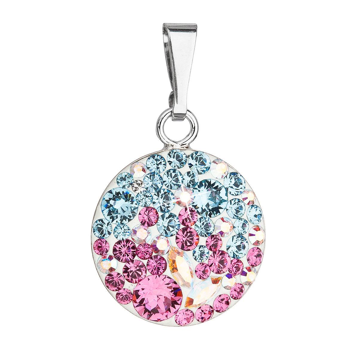 Stříbrný přívěsek s krystaly Swarovski 34225.3 Water Lily