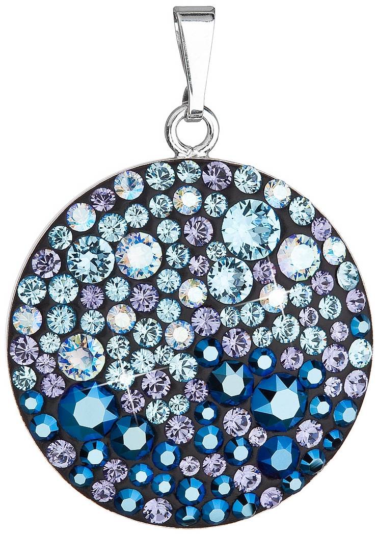 Stříbrný přívěsek s krystaly Swarovski 34131.3 BLUE