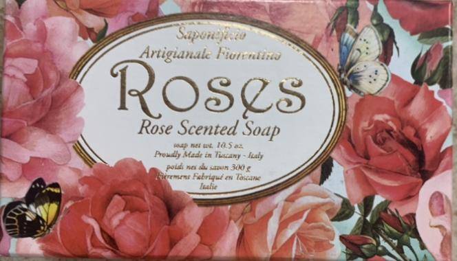 Kazeta mýdla ROSES 300g