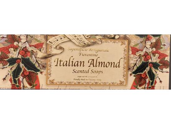 Kazeta mýdel ITALIAN ALMOND 3 x 150 g vánoční